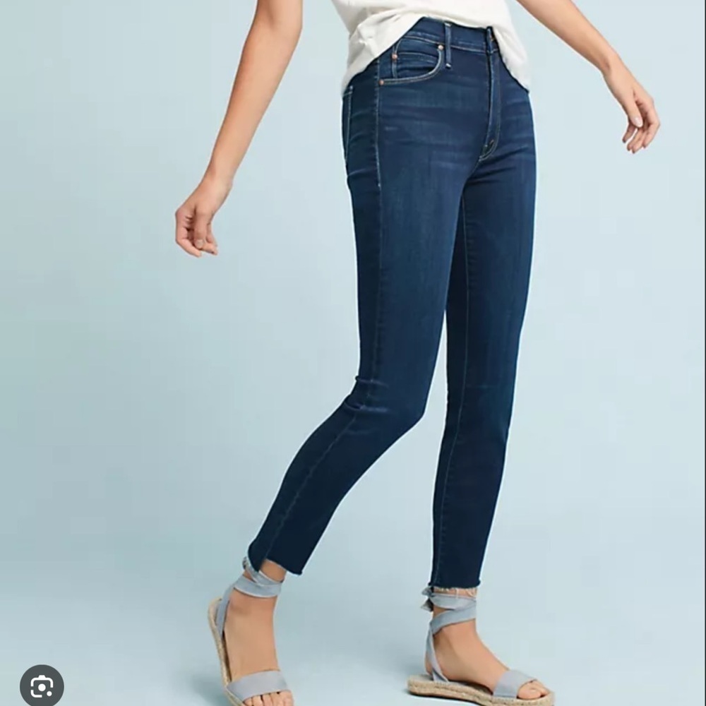 Mother The Stunner Zip Ankle Step Fray Size 25 NWOT